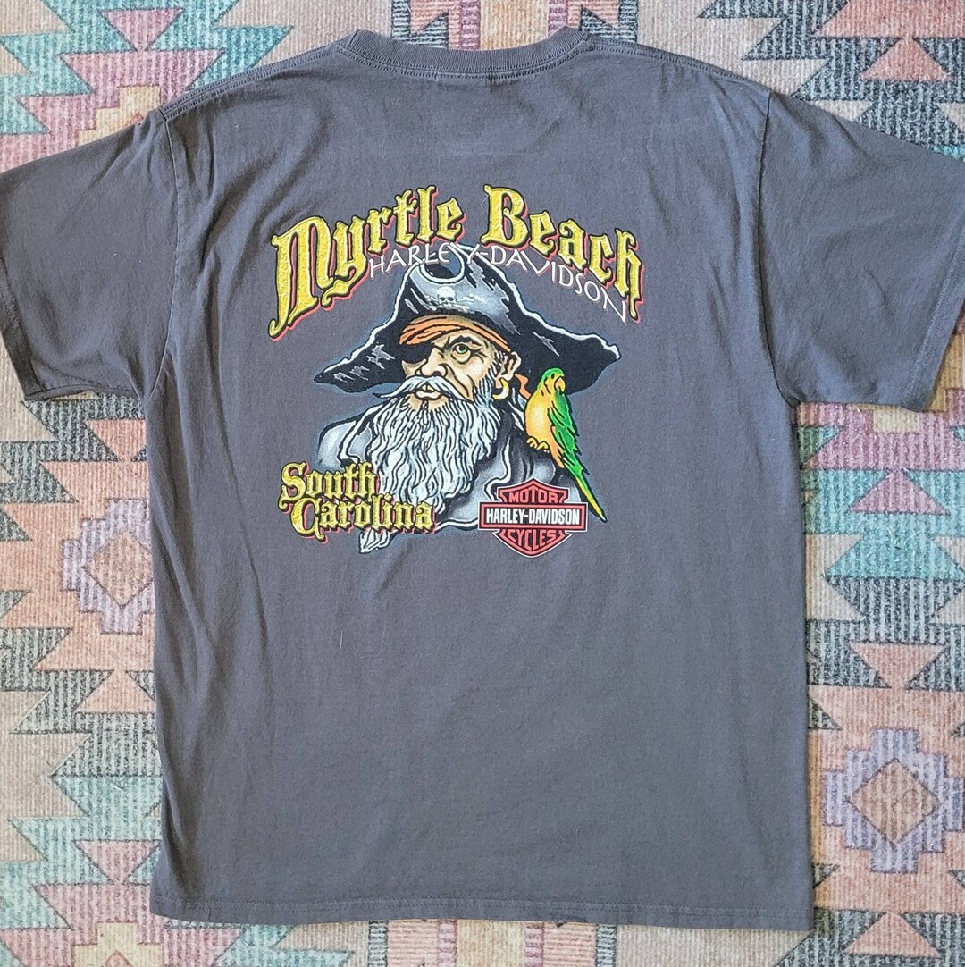 T-shirt Vintage Myrtle Beach 1991 - Collection été USA - Taille M - Coton Uni