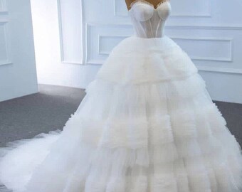 silk corset wedding dress