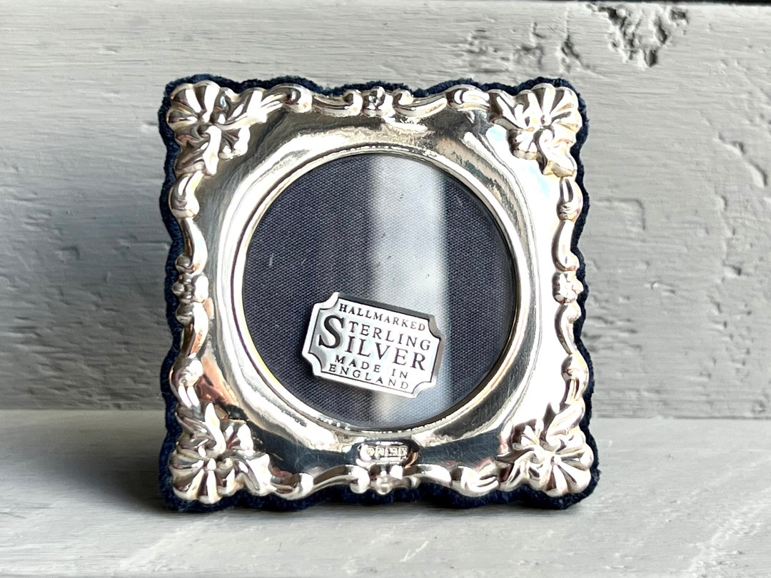 Vintage Sterling Silver Picture Frame Small Boxed Made in Etsy
