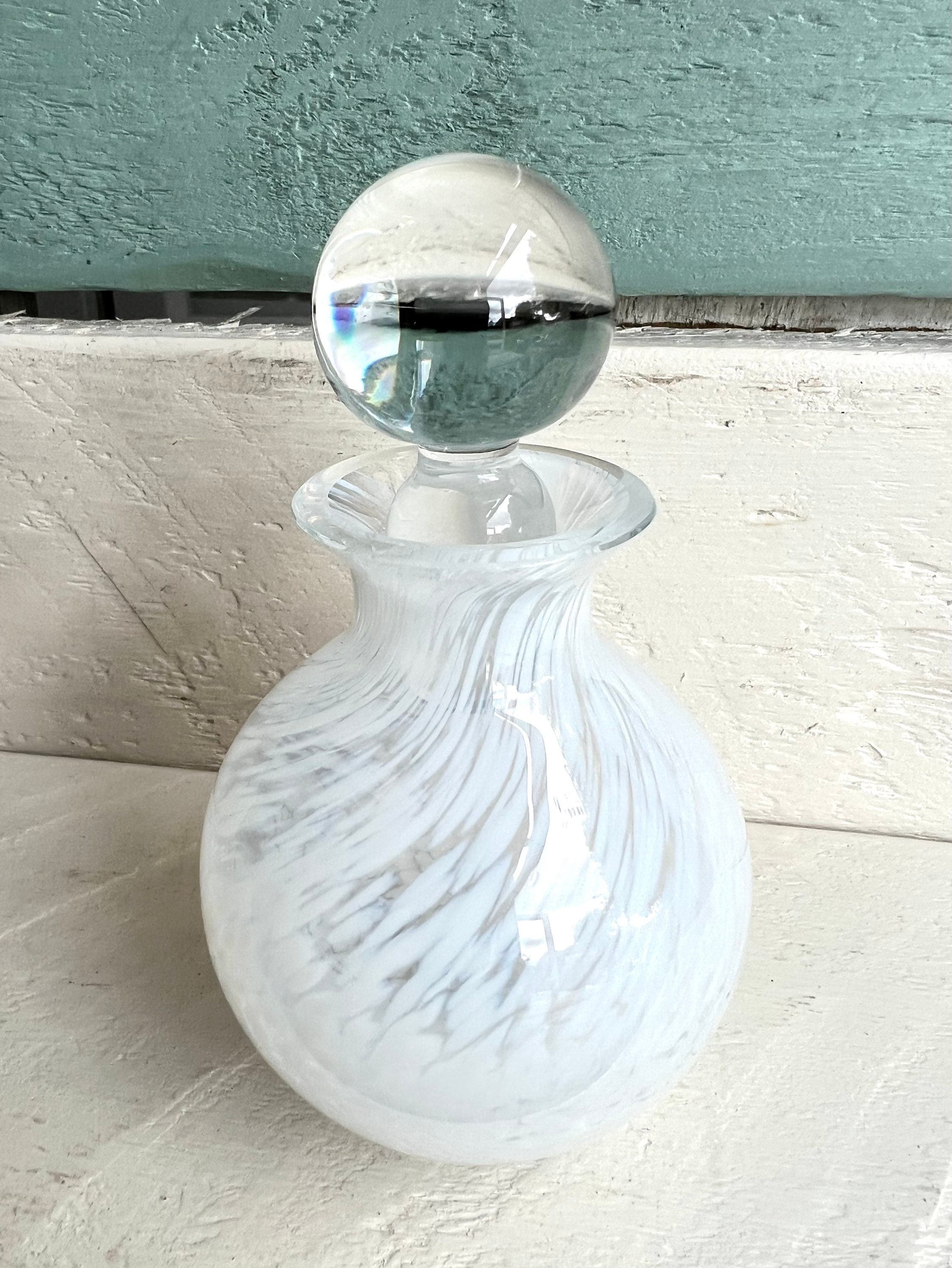 Vintage Caithness Glass Perfume Bottle With Stopper 1990s Hand