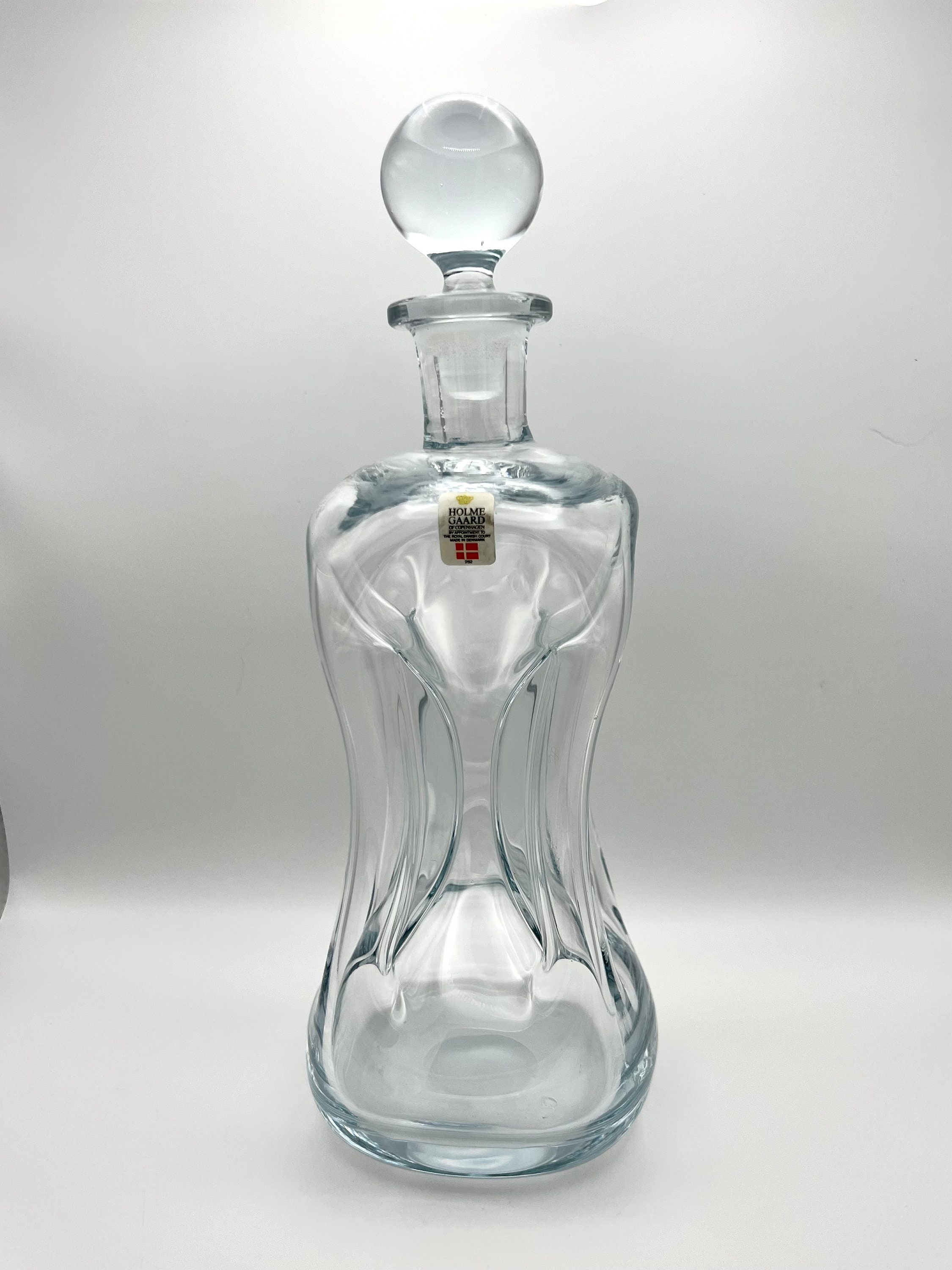 Vintage Holmegaard Glass Decanter Mid Century Kluk Kluk Hand