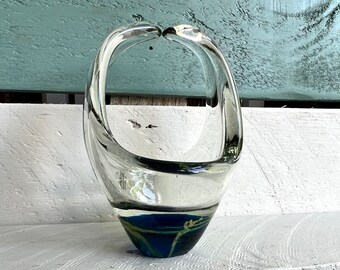 Mdina Ming Decanter, Michael Harris 1970s Maltese Art Glass Bottle