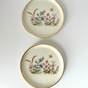 Vintage Pair of Porcelain Little Plates / Coasters by Fürstenberg West Germany
