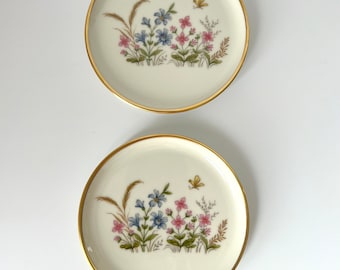 Vintage Pair of Porcelain Little Plates / Coasters by Fürstenberg West Germany