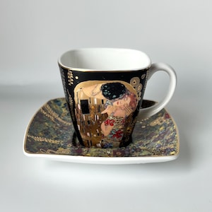 Goebel Porcelain Klimt Espresso Cup with Saucer