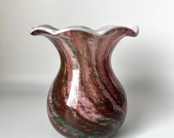 Isle of Wight Glass Vase, Woodland Silver Birch, 1990s Decorative