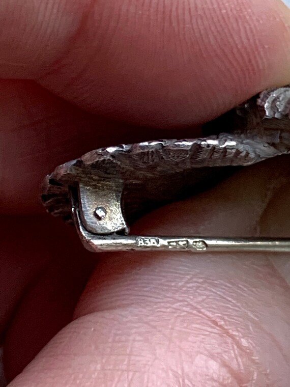 Vintage 835 Solid German Silver Capercaillie Broo… - image 10