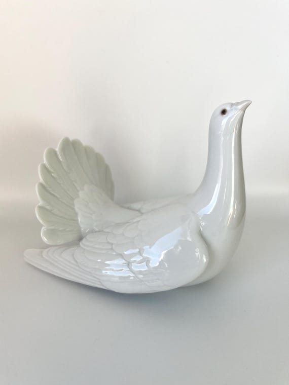 スペインヴィンテージリヤドロ磁器人形つがいの鳩 【公式通販】