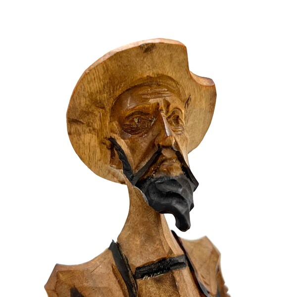 Wooden Don Quixote Statue Etsy