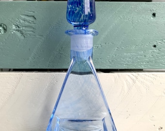 Flacon de parfum en verre vintage unique/petite carafe en verre soufflé à la main