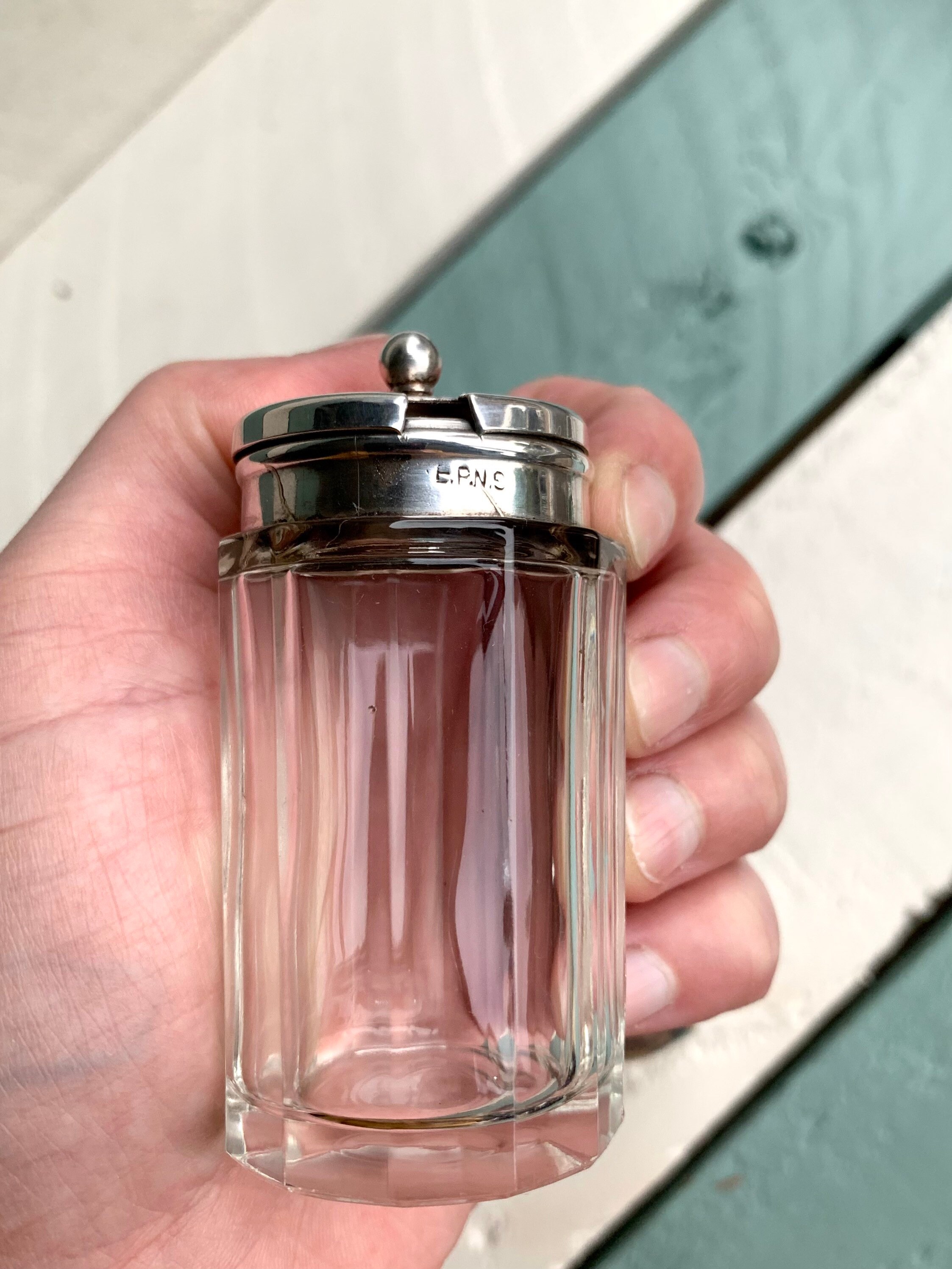 Vintage Cruet Set Crystal Glass Silver Plated Holder 3piece Etsy