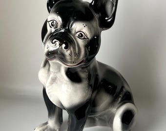 フレンチブルドッグのフィギュア、高品質の陶器素焼き、すぐに絵付け