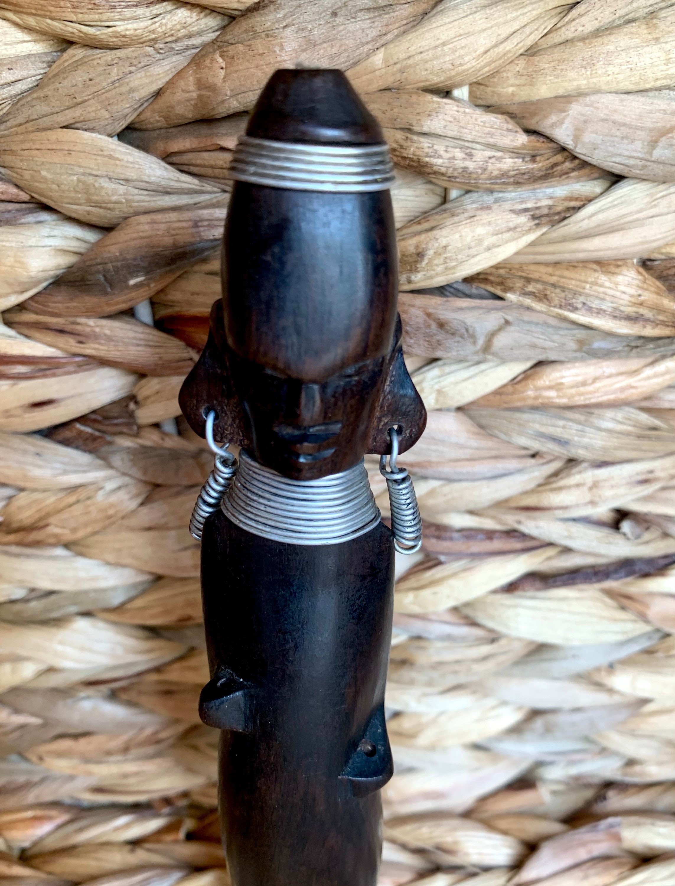 Vintage Hand Carved African Figurine Incense Stick Holder Etsy