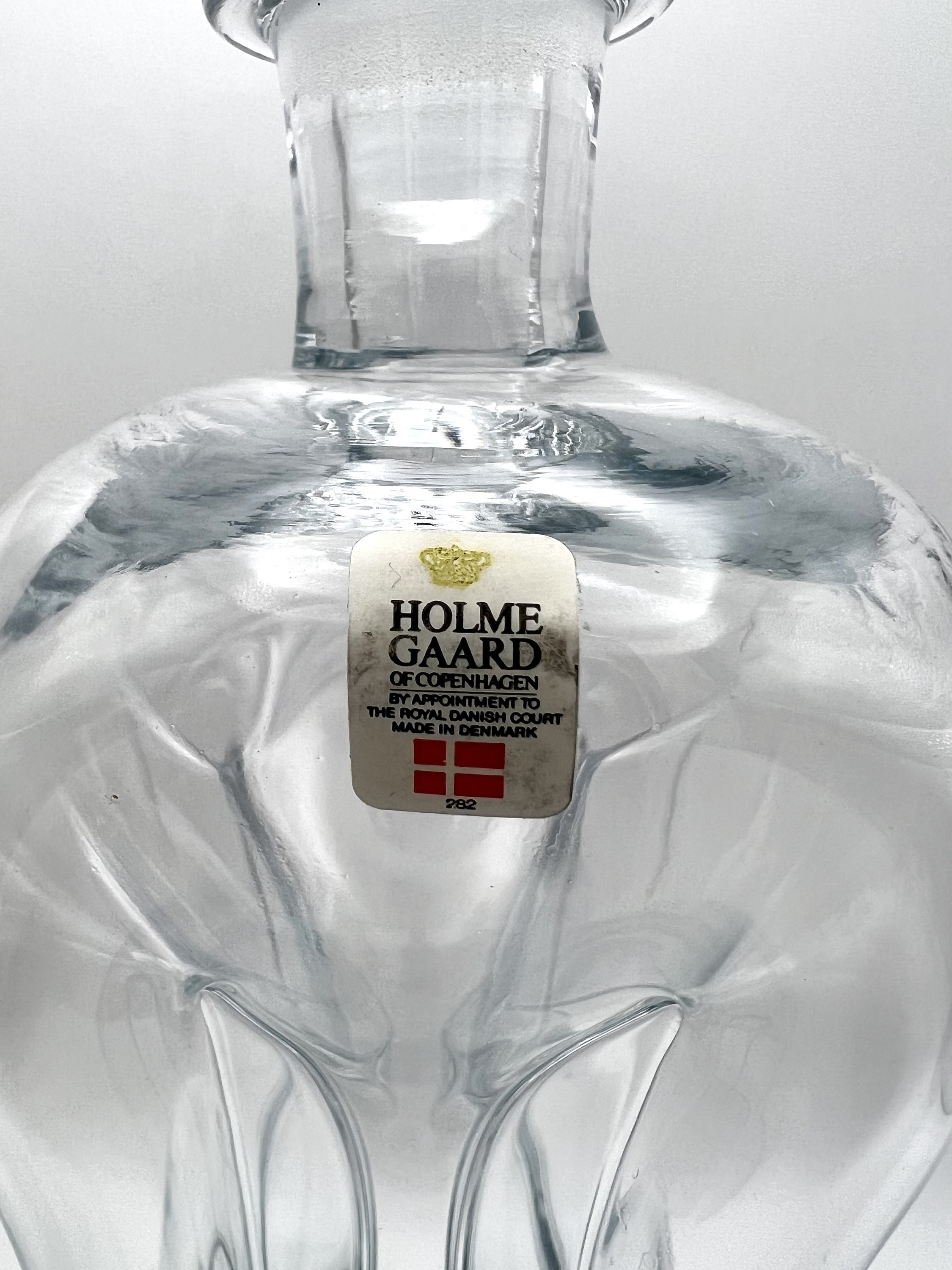 Vintage Holmegaard Glass Decanter Mid Century Kluk Kluk Hand