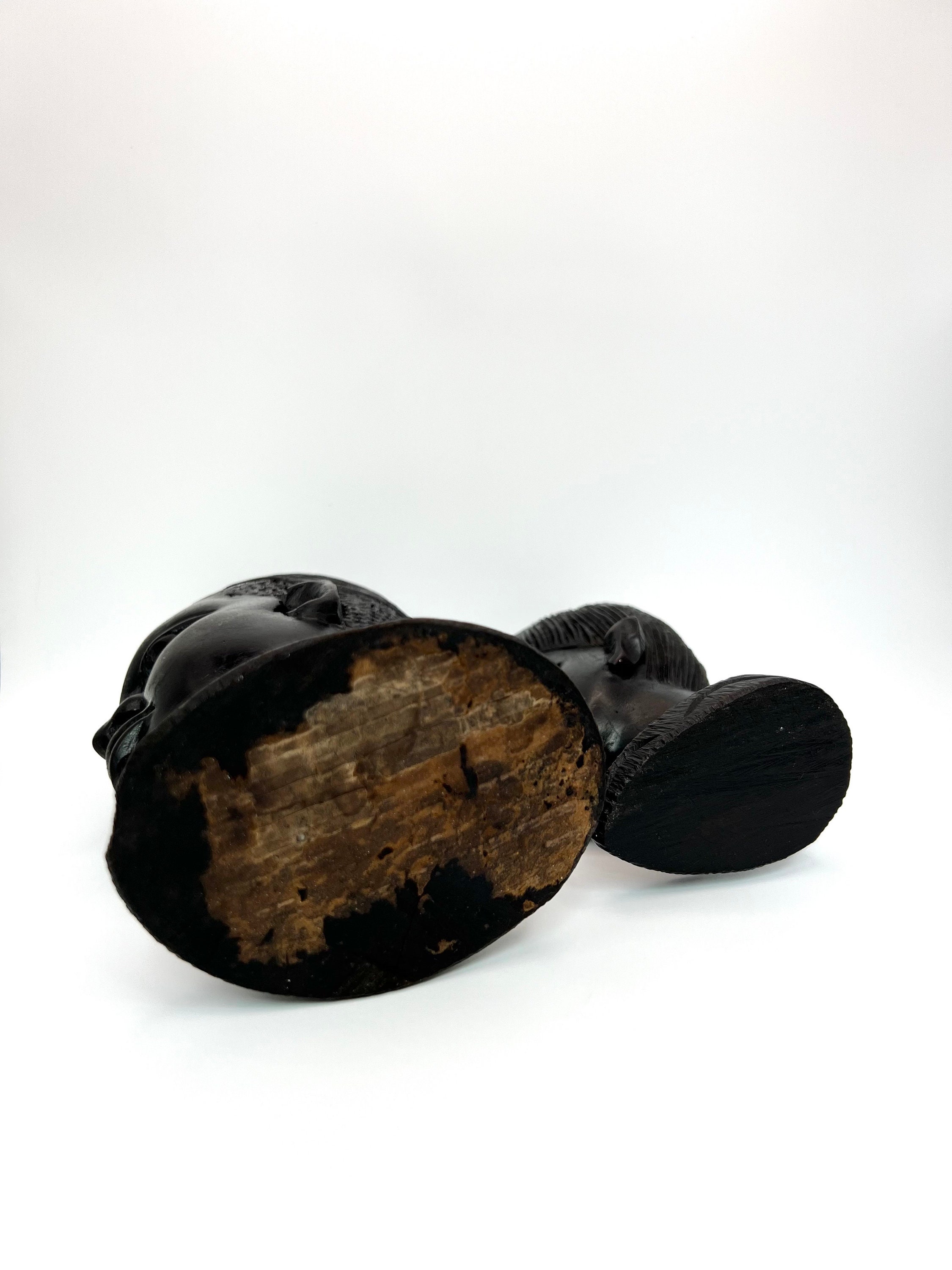 Vintage African Ebony Pair of Statues African Art Tribal Art