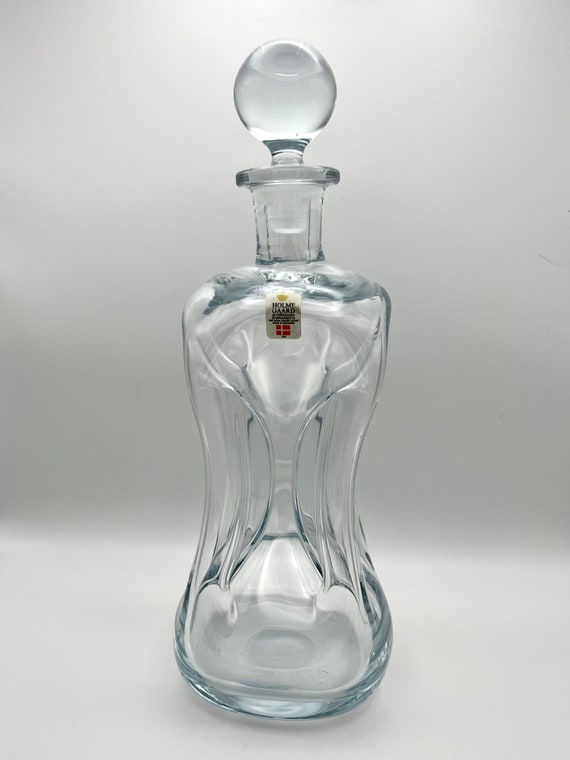 Vintage Holmegaard Glass Decanter Mid Century Kluk Kluk Hand