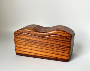 Fred and Marilyn Buss Myrtle Wood Sculptural Modernist Puzzle Wood