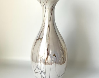 Vintage Mundgeblasenes Vase-Kunst-Glas