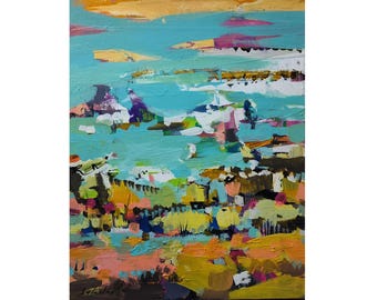 Acrylic original painting 16"x20" Abstract art, Expressionism, Contemporary art