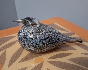 Oiva Toikka Rusee Grebe (kriikku) Glass Bird Very Rare Split Tail