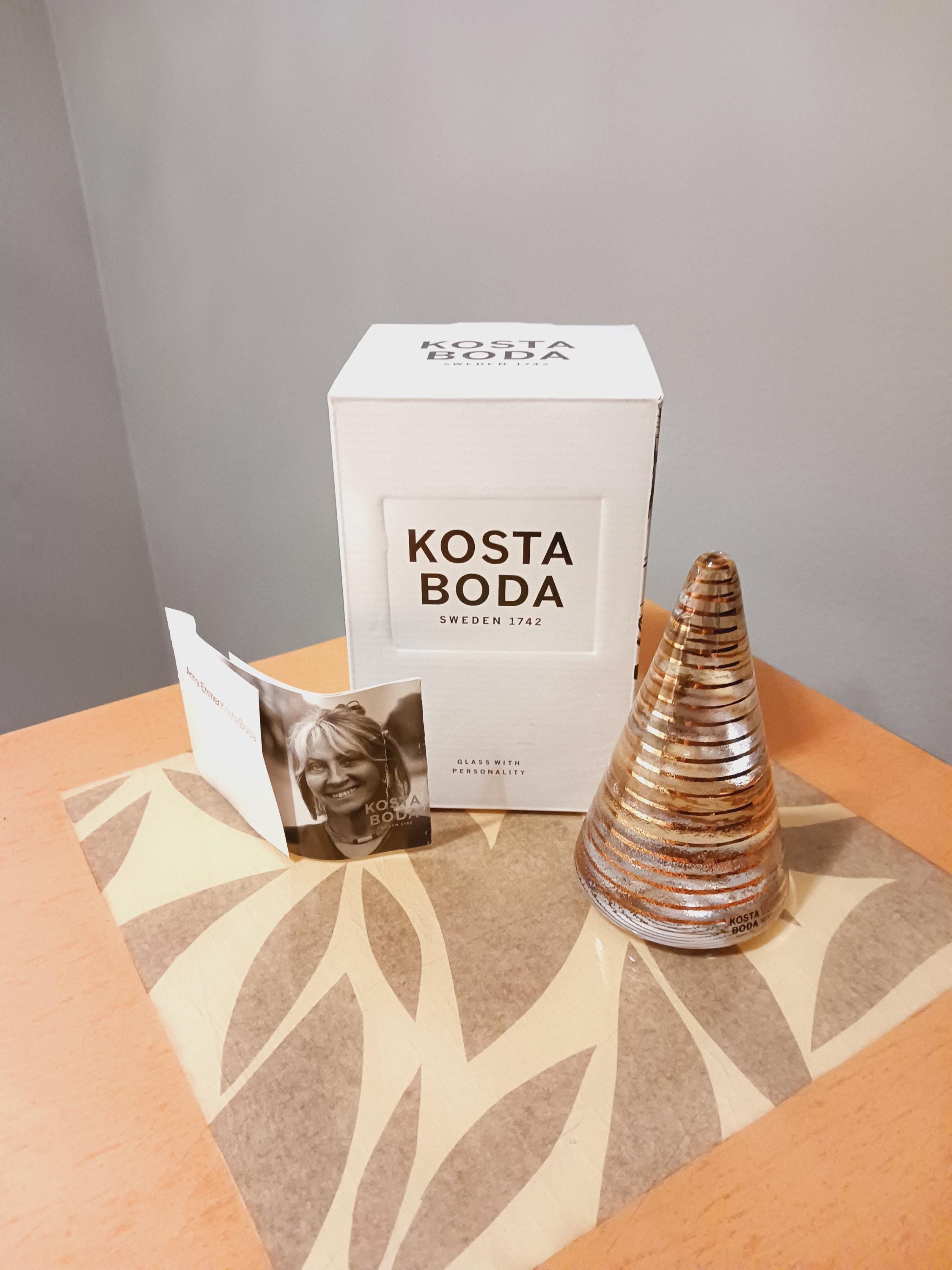 Kosta Boda Tree Thin Gold Stripe by Anna Ehrner Signed With Label