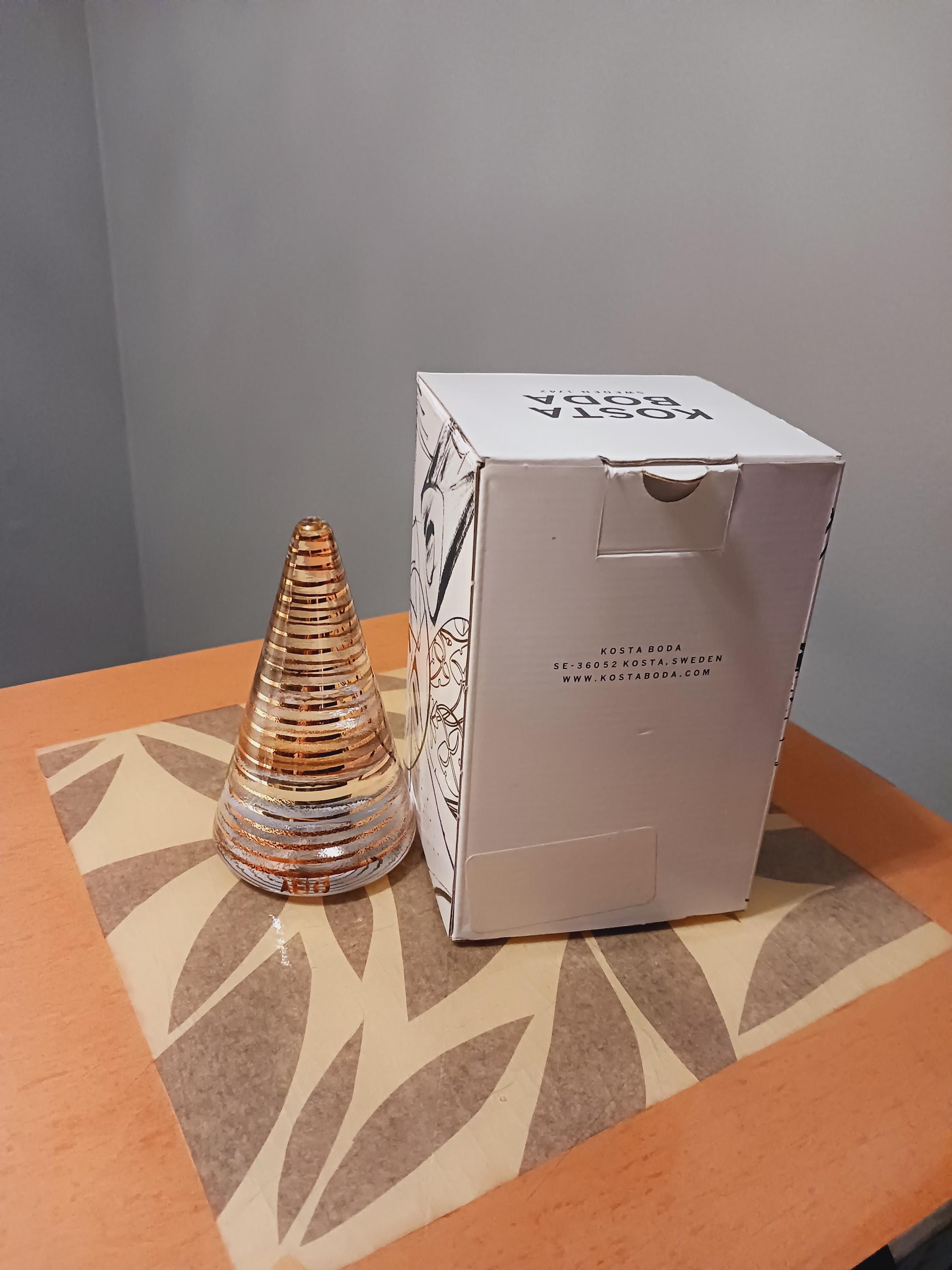Kosta Boda Tree Thin Gold Stripe by Anna Ehrner Signed With Label