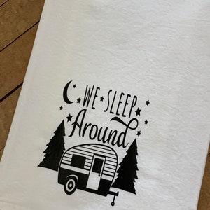 Camping Tea Towel | Camper Decor |Camping Gift | RV Decor | Happy Camper | RV Gift | Camper Decor