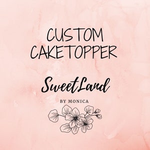 Custom shaker cake topper