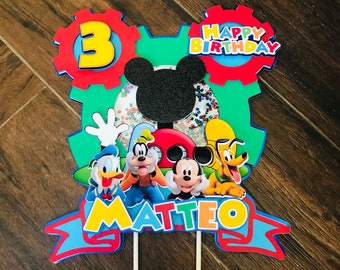 Décoration de gâteau shaker clubhouse Mickey Mouse / décoration Mickey Mouse / décoration de gâteau club house / fête d'anniversaire Mickey Mouse