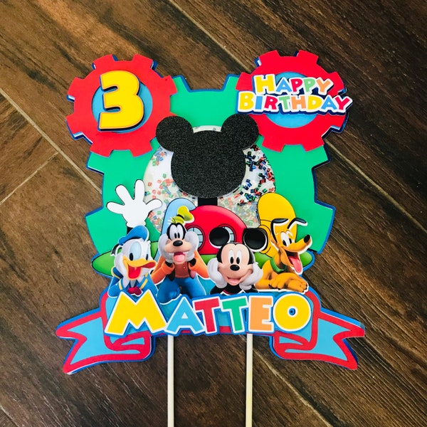 Mickey Mouse clubhouse shaker cake topper / Mickey Mouse topper / clubhouse cake topper / Mickey Mouse birthday party