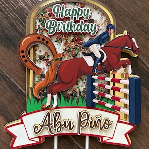 Horse riding cake topper /horse cake topper/ riding party theme/ horse theme birthday