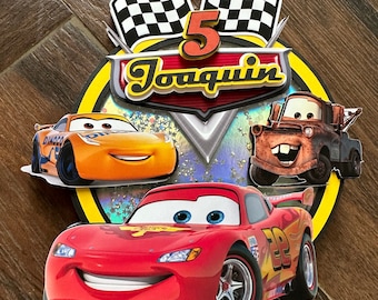 Cars lighting McQueen shaker cake topper / Cars birthday party theme / Lighting McQueen Birthday
