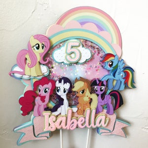 My little pony cake topper/ my little pony birthday party / my little pony party theme / custom cake topper / personalized topper