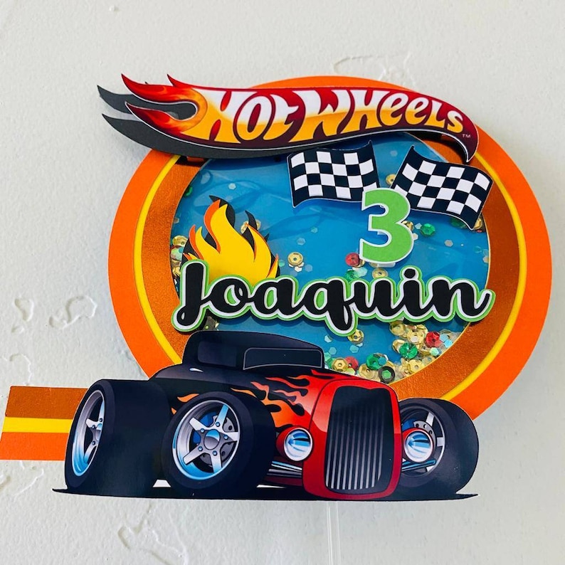 3D Shaker Cake Topper Hot Wheels Cake Topper