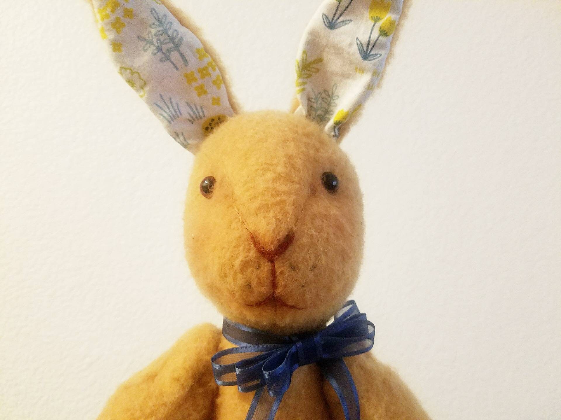 Handmade Cute Beautiful OOAK Rabbit Bunny Doll Toy With Flowers Perfect ...