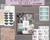 Vision Board Printable Bundle: Dream Life Manifestation Kit (Digital Download)