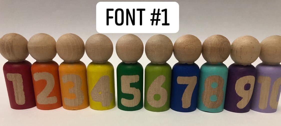 Number Peg Dolls - Etsy