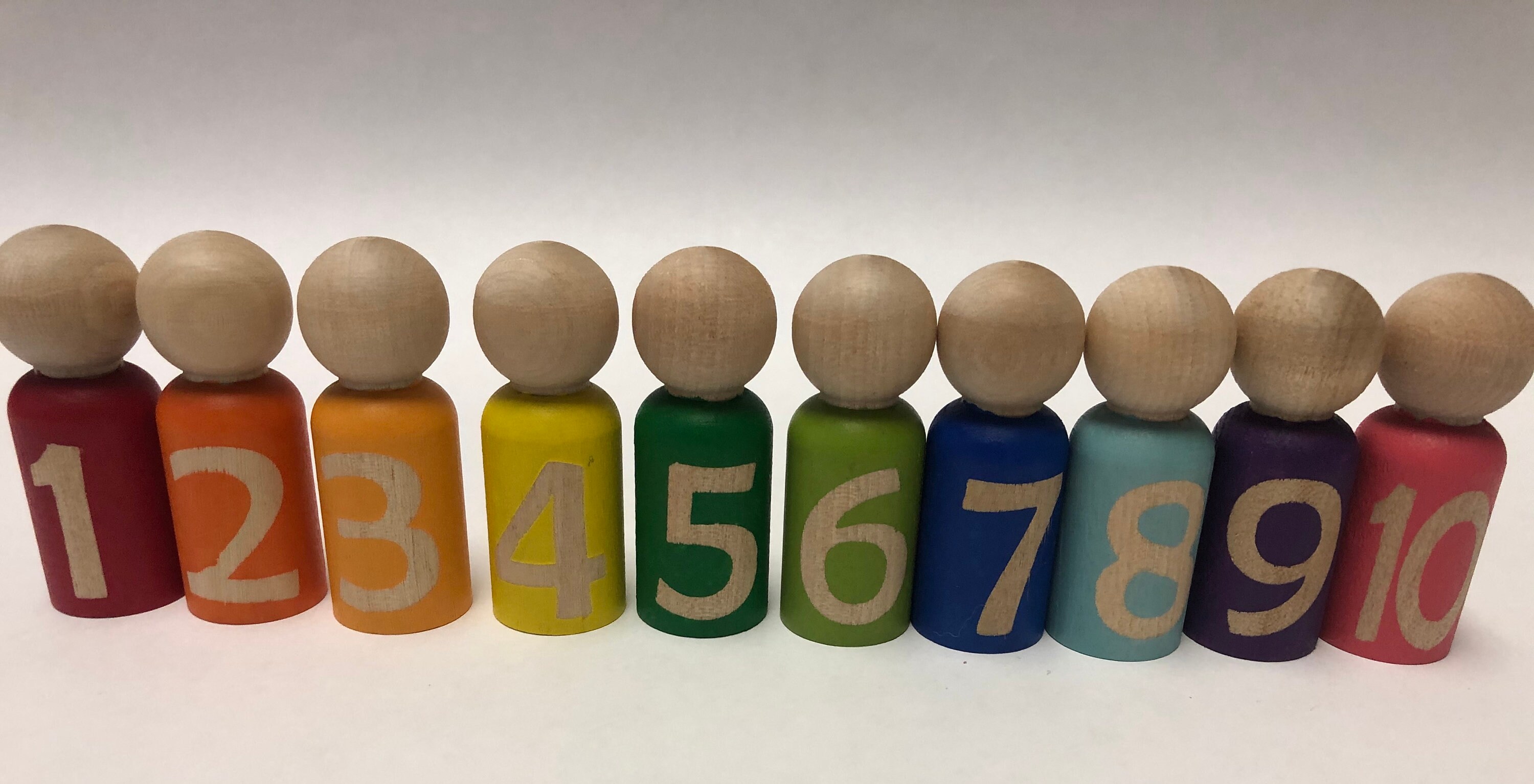 Number Peg Dolls - Etsy
