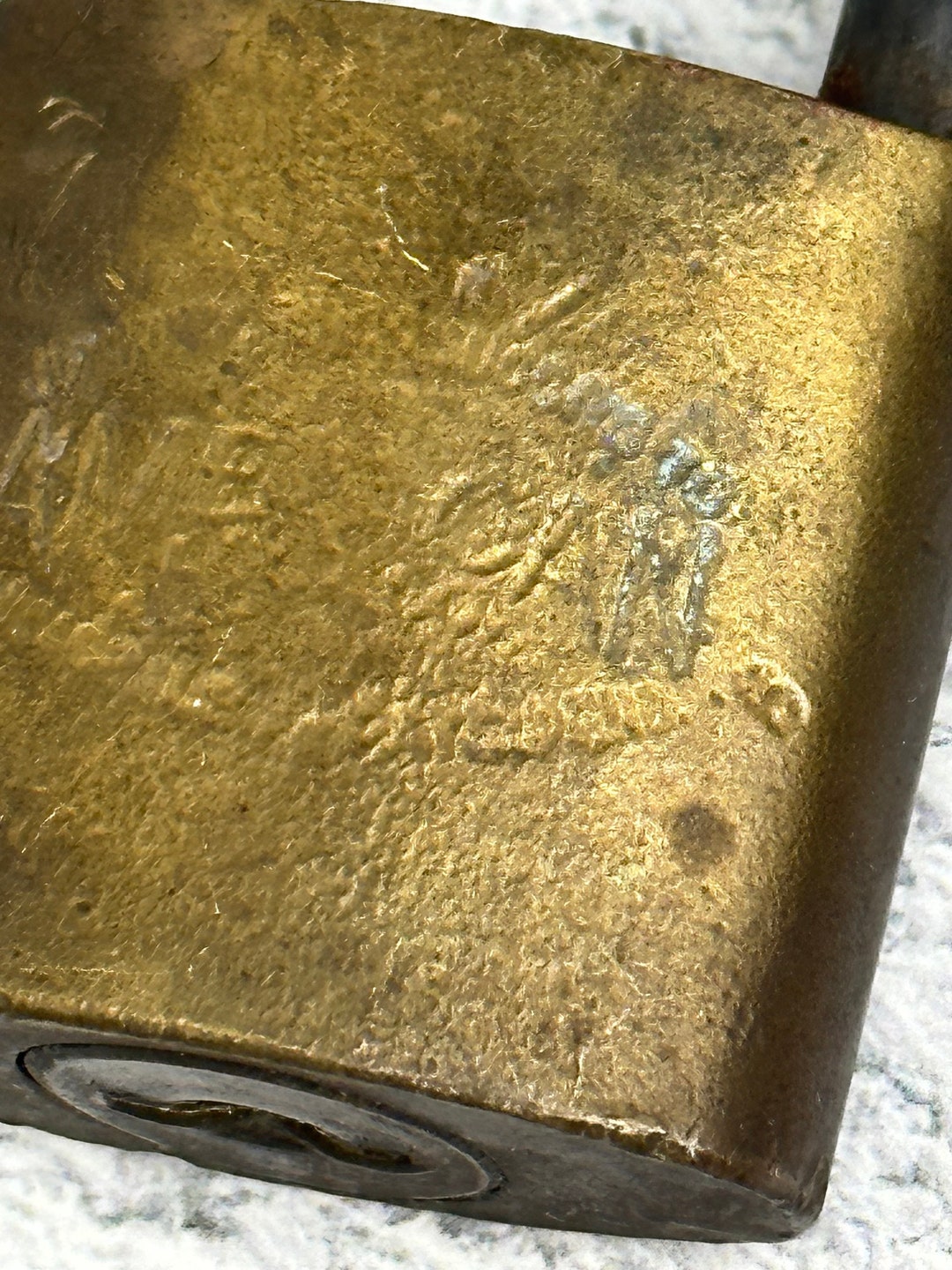 Vintage American Lock Company Brass Padlock No Key Locksport Locksmith