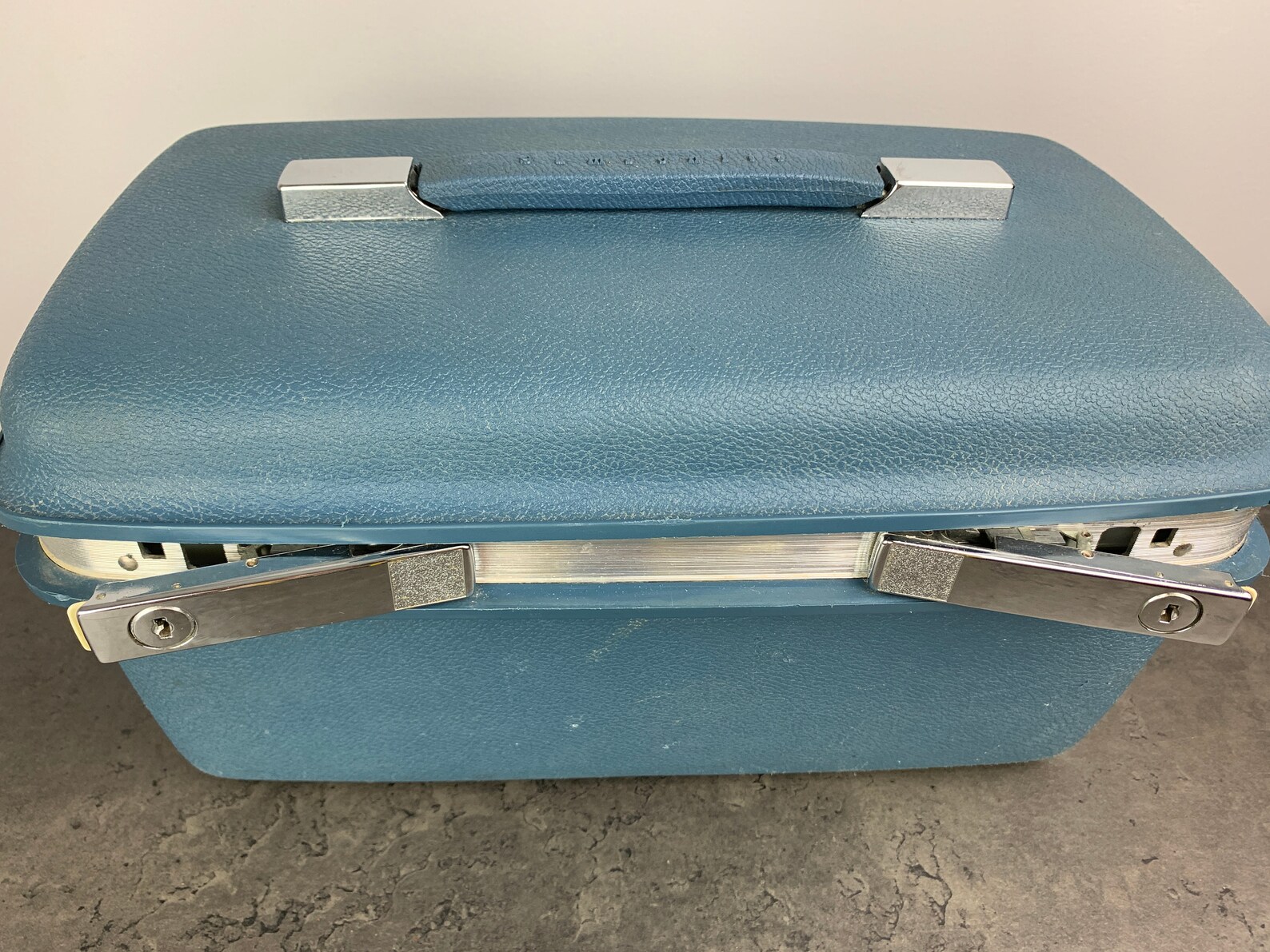 Vintage Dark Blue Samsonite Saturn Train Case con chiave Etsy