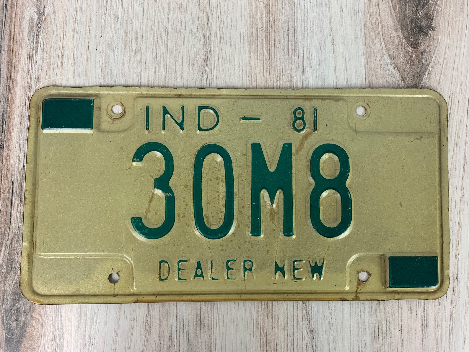 INDIANA 1981 Dealer New Cars License Plate Very Good Condition Etsy