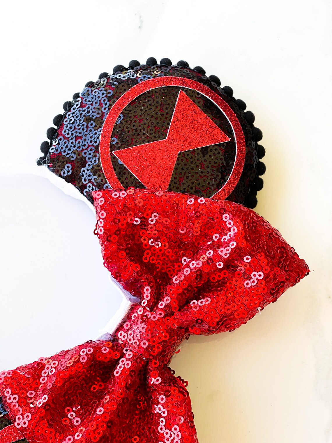 Black widow mickey ears marvel baby ears baby black widow Etsy