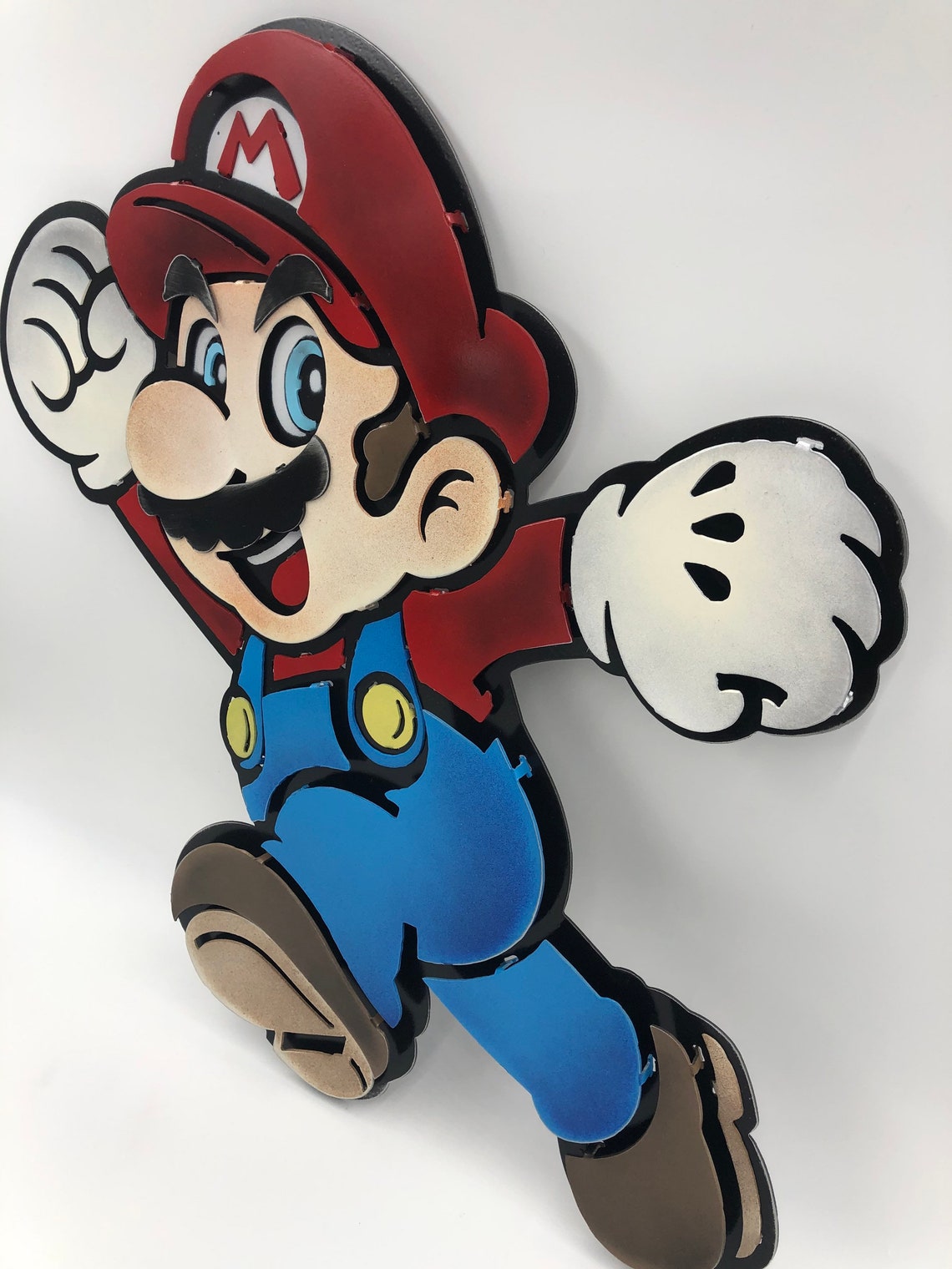 Mario Sign Metal Wall Décor Nintendo Wall Art Mario Wall Etsy