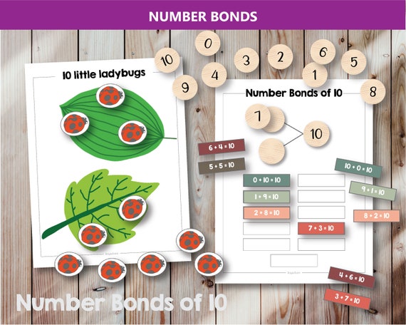 Number Bonds of 10 Printable: Ladybug Math (Digital Download)