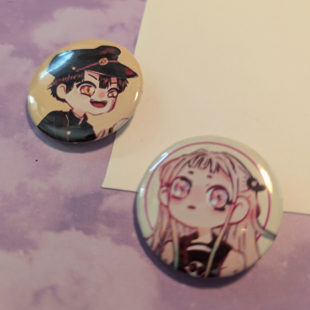 4er Set Hanako Kun Anstecknadeln - 58mm Anime Abzeichen Für Cosplay & Sammler