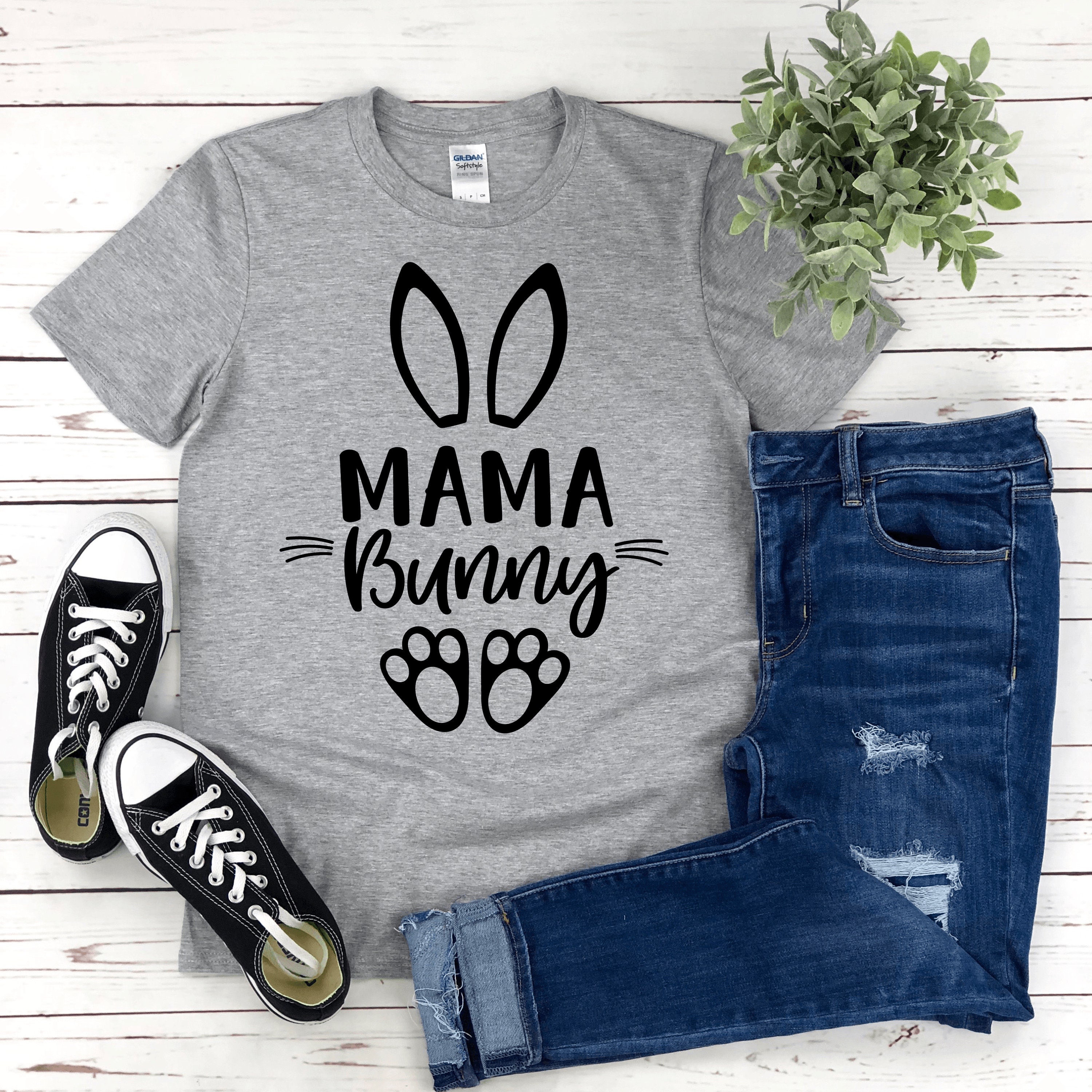 Mama Bunny Woman's Tee Mama shirt Easter Party Tee Etsy