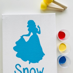 Disney Princess Snow White Inspired DIY Painting Art Canvas Kit Personalized Gift for Kids / Toddlers