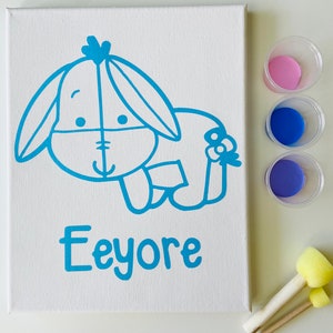 Disney Eeyore Inspired DIY Painting Art Canvas Kit Personalized Activity Gift for Kids / Toddlers