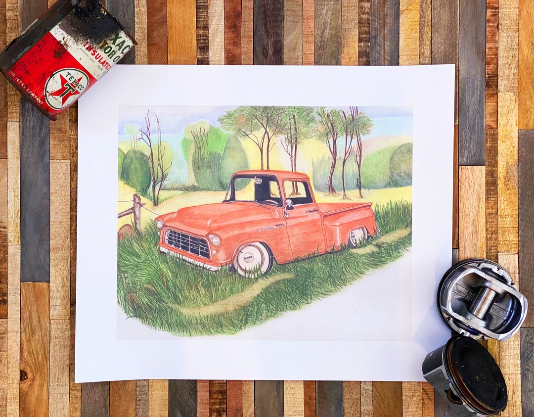 Chevrolet Chevy 3100 Classic Pickup Truck Hot Rod Art Print Picture ...