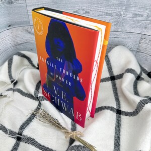 The Fragile Threads of Power- V.E. Schwab US Hardback STENCILED custom book sprayed edges book lover gift